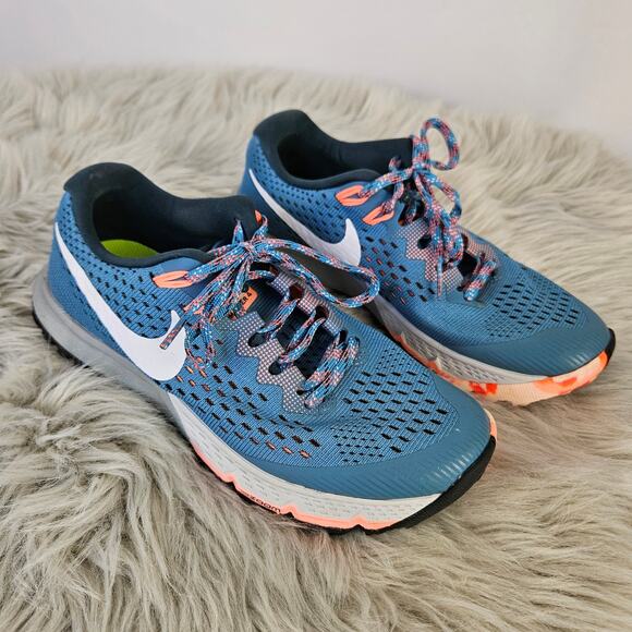 Nike Air Zoom Terra Kiger 4 Trail Running Shoes Size 6 Blue Coral Lightweight - Picture 2 of 11